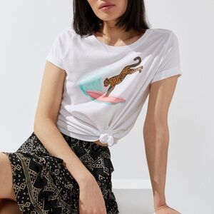Anthropologie Whimsical Safari Graphic Tee